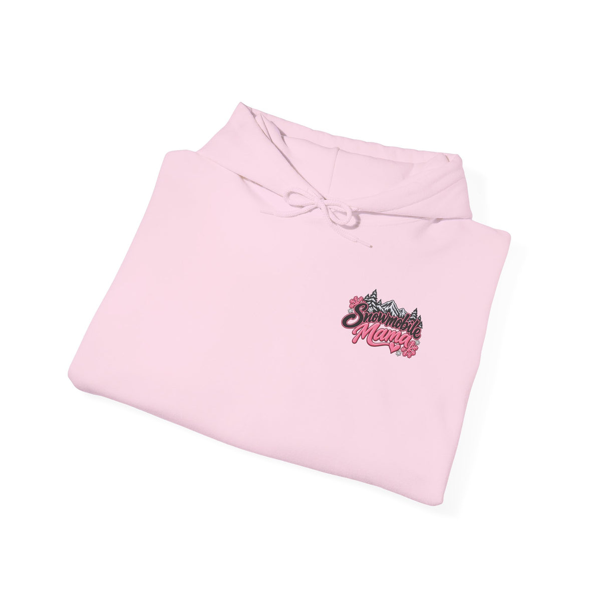 Snowmobile Mama Winter Hoodie – Women’s Snowmobile Graphic Sweatshirt | Cozy Winter Outdoor Hoodie 🩷❄️🏔️