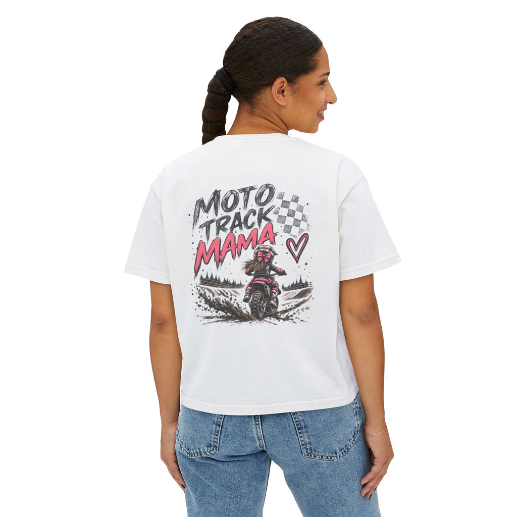 Moto Track Mama – Motocross Mom Graphic Tee 🏁💗