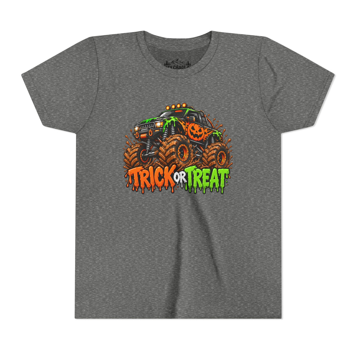 Trick or Treat Monster Truck Kids Halloween Sweatshirt | Cozy Chaos Kid 🎃🏁👻