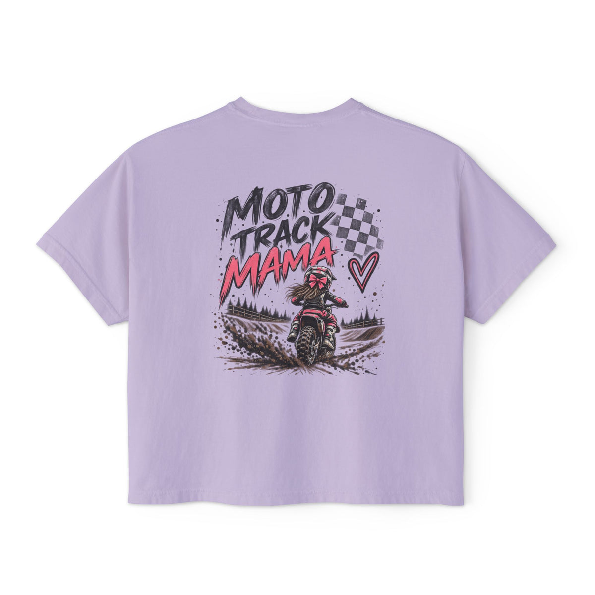 Moto Track Mama – Motocross Mom Graphic Tee 🏁💗