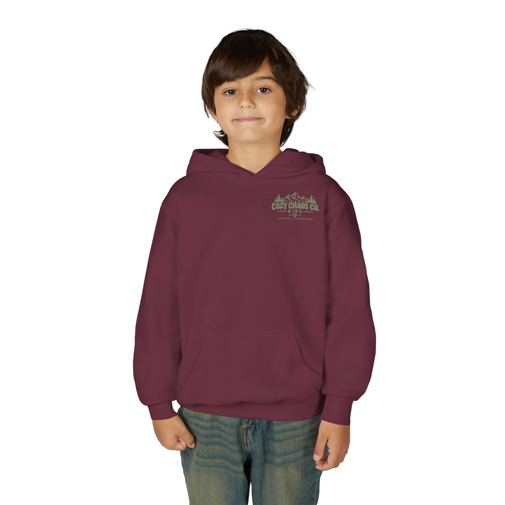 Maine Grown Kids Sweatshirt – Cozy Outdoor Pine Tree & Sunset Crewneck