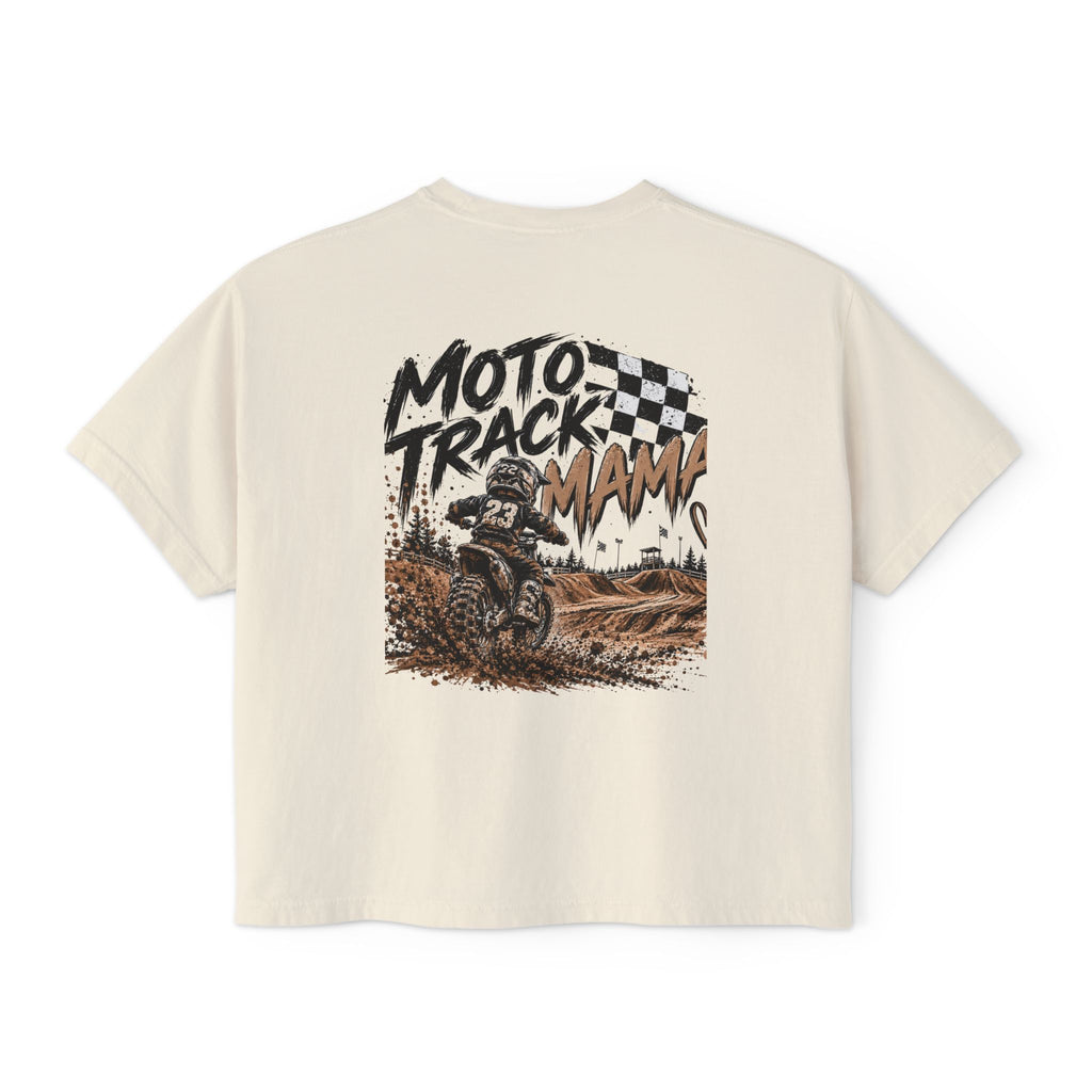 Moto Track Mama – Motocross Mom Graphic CropTee 🏁🤎