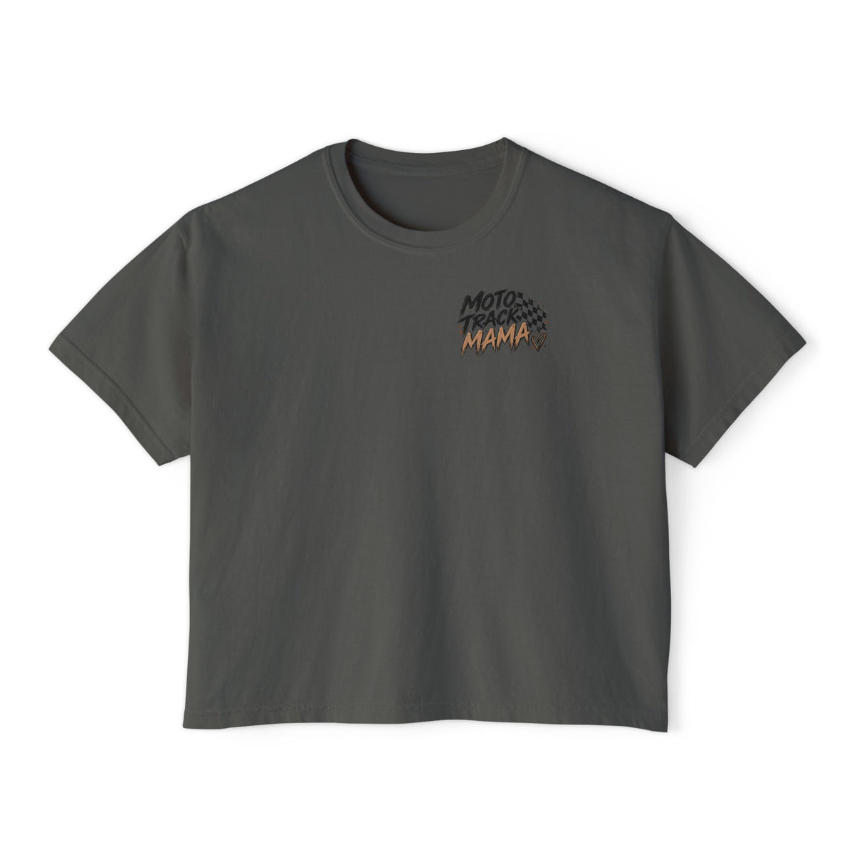 Moto Track Mama – Motocross Mom Graphic CropTee 🏁🤎
