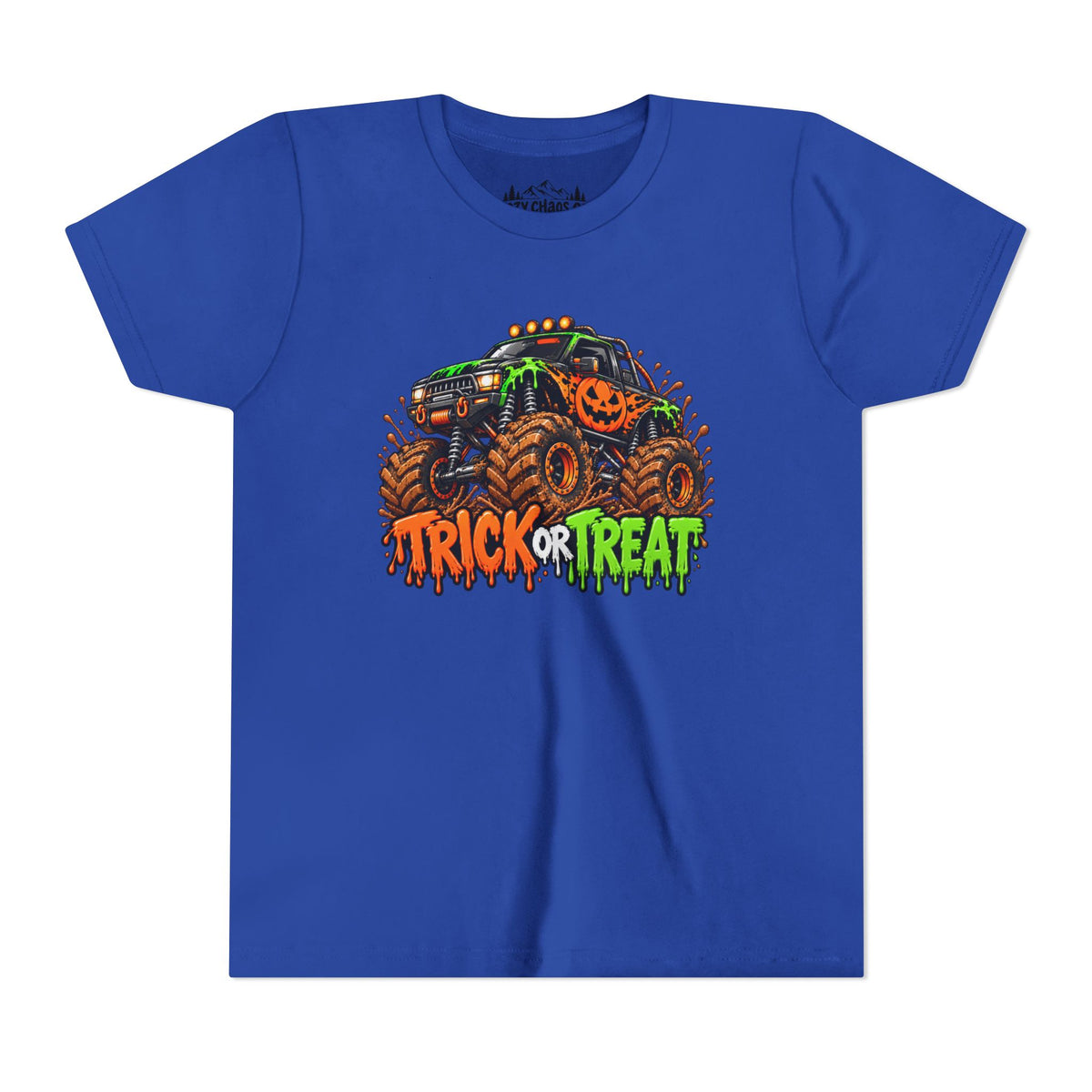 Trick or Treat Monster Truck Kids Halloween Sweatshirt | Cozy Chaos Kid 🎃🏁👻