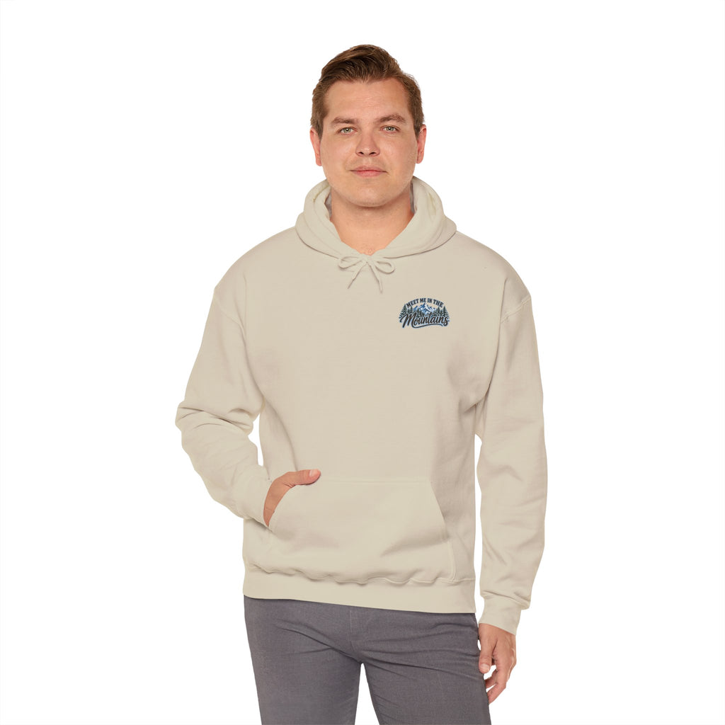 Meet Me in the Mountains Hoodie – Cozy Winter Mountain & Pine Tree Sweatshirt 🏔️🌲❄️