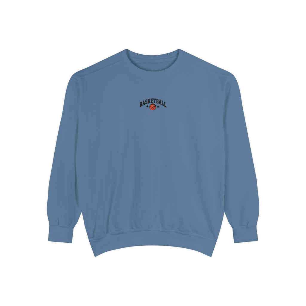 Basketball Embroidery-Look Crewneck Sweatshirt 🏀