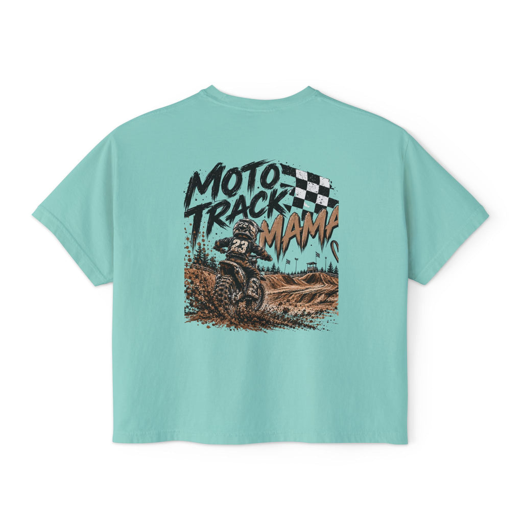 Moto Track Mama – Motocross Mom Graphic CropTee 🏁🤎