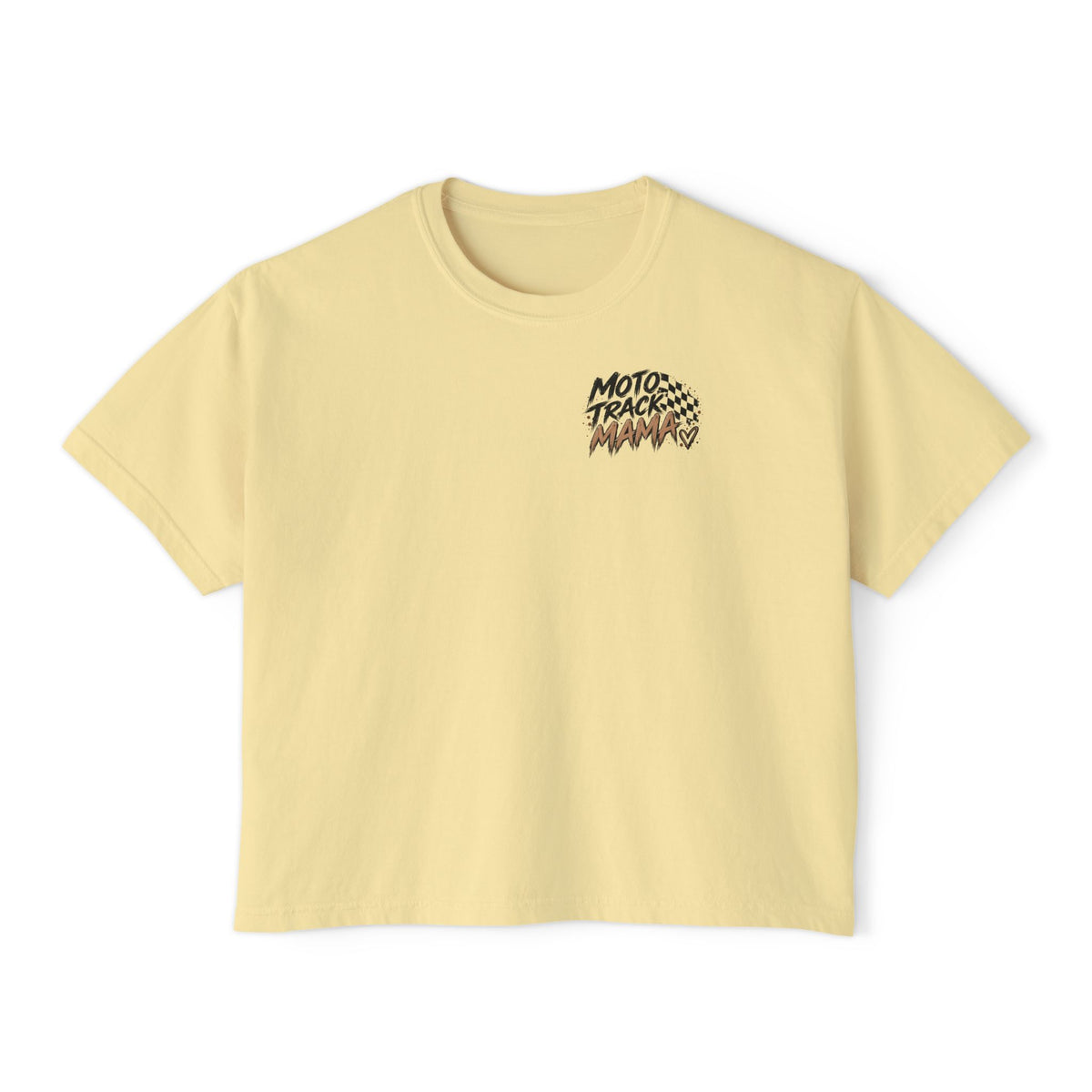 Moto Track Mama – Motocross Mom Graphic CropTee 🏁🤎