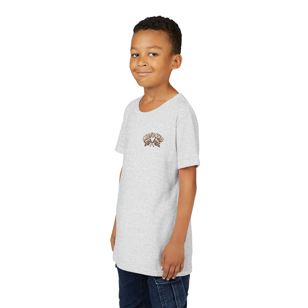 Moto Kid Motocross Tee | Dirt Bike Racing Kids Shirt | Cozy Chaos Co. 🏁🏍️⚡