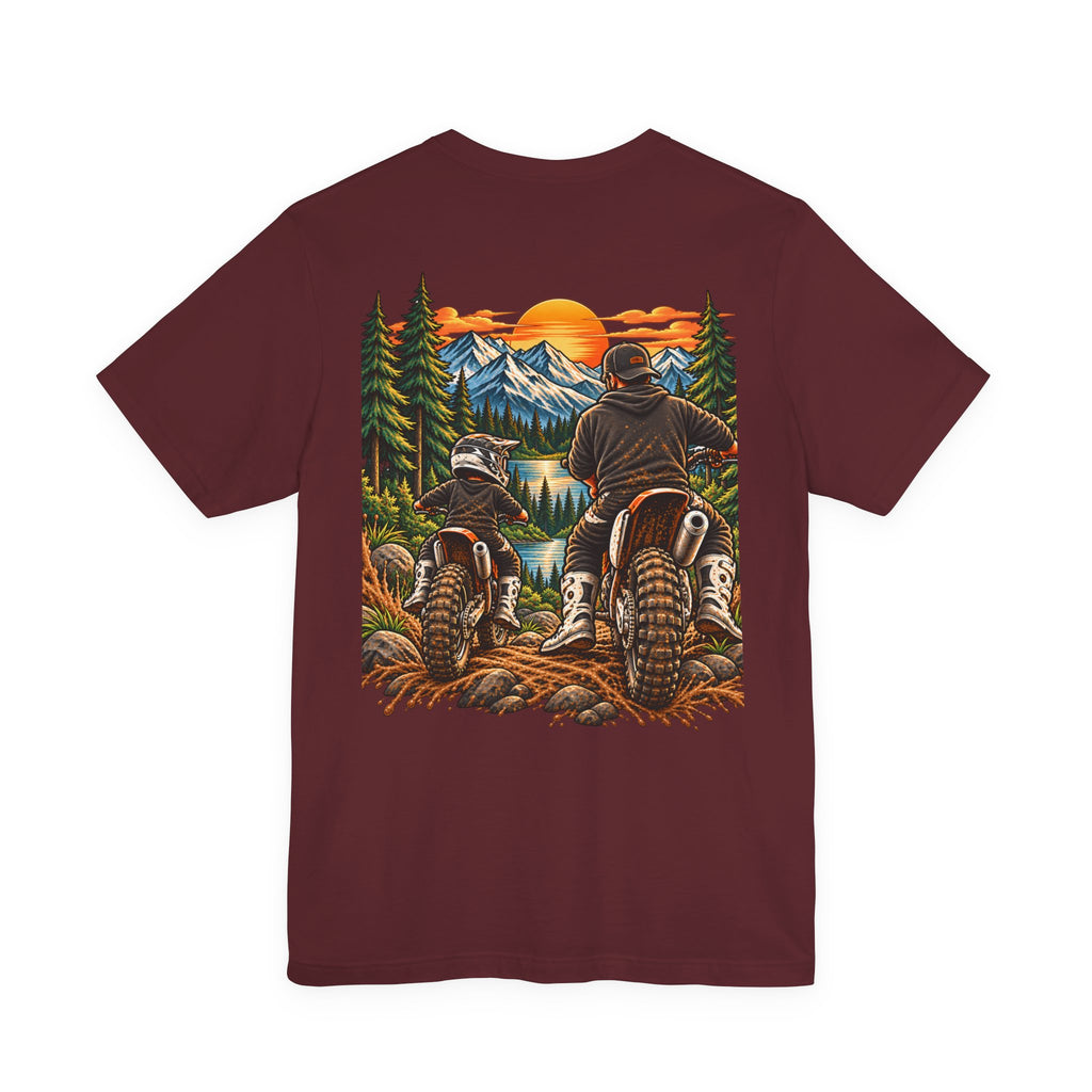 Moto Dad & Mini Adventure Tee | Father & Son Dirt Bike Shirt | Cozy Chaos Co. 🏍️🏁🌲