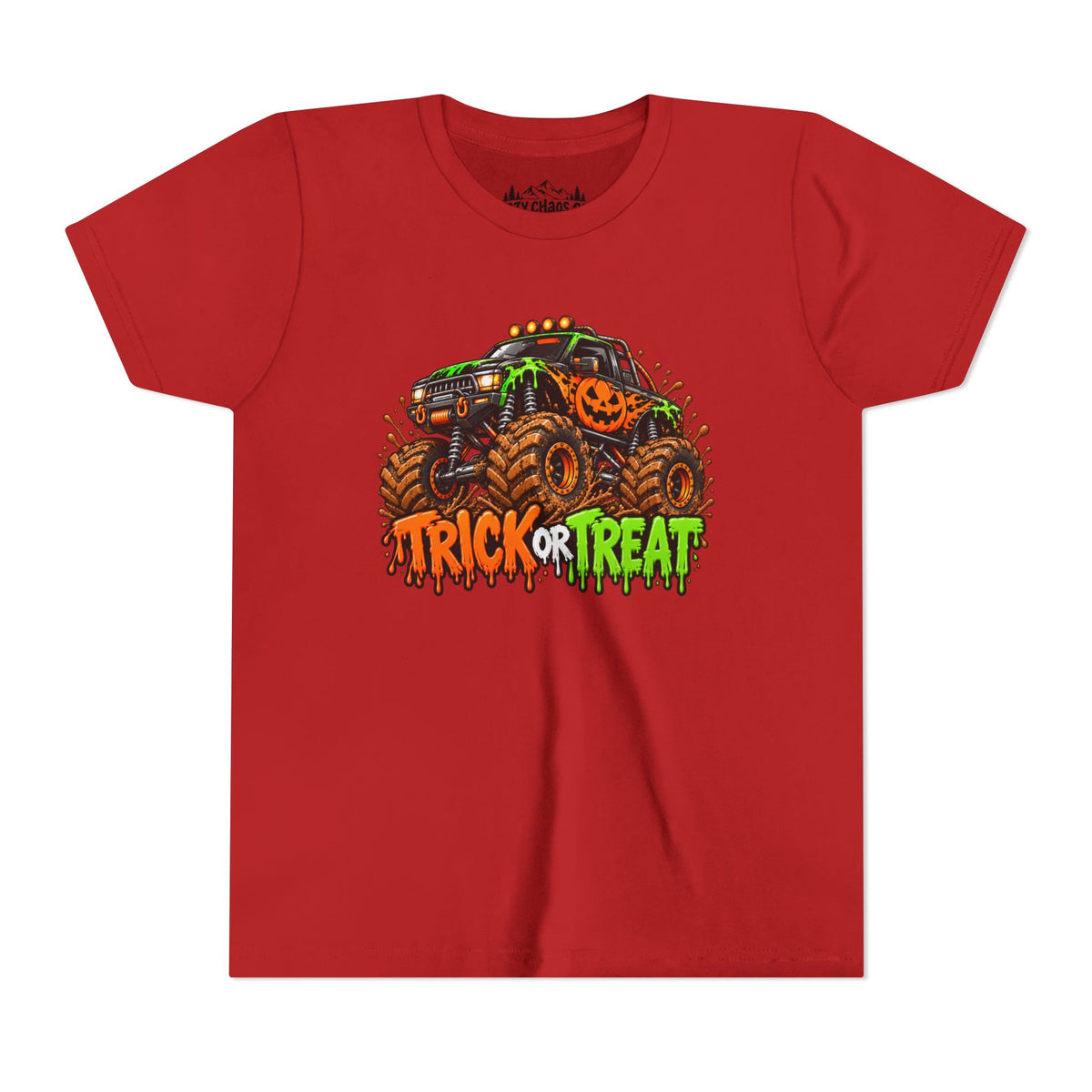Trick or Treat Monster Truck Kids Halloween Sweatshirt | Cozy Chaos Kid 🎃🏁👻