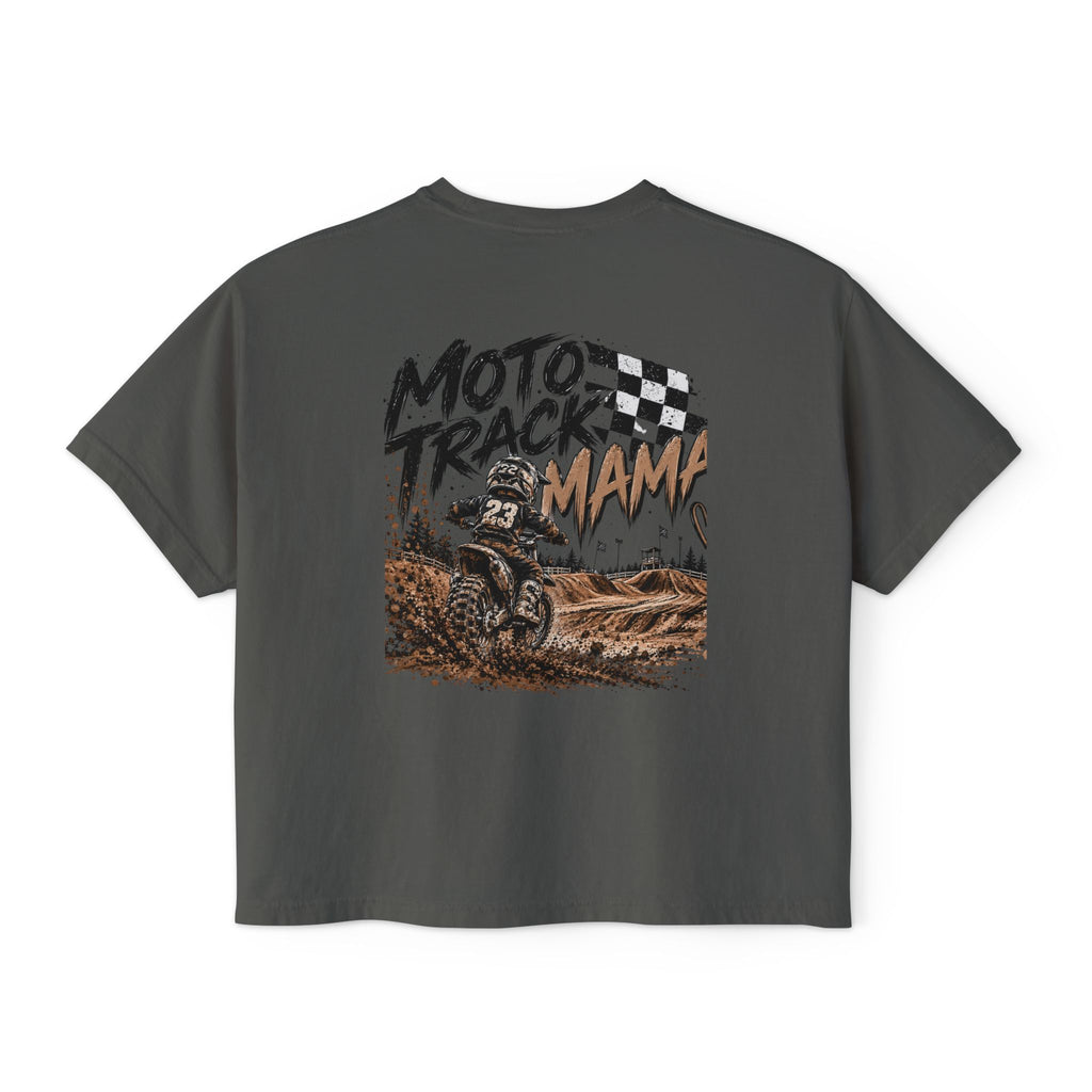 Moto Track Mama – Motocross Mom Graphic CropTee 🏁🤎