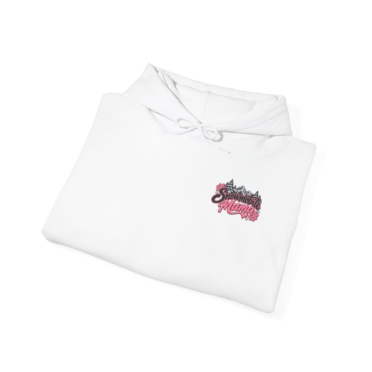 Snowmobile Mama Winter Hoodie – Women’s Snowmobile Graphic Sweatshirt | Cozy Winter Outdoor Hoodie 🩷❄️🏔️