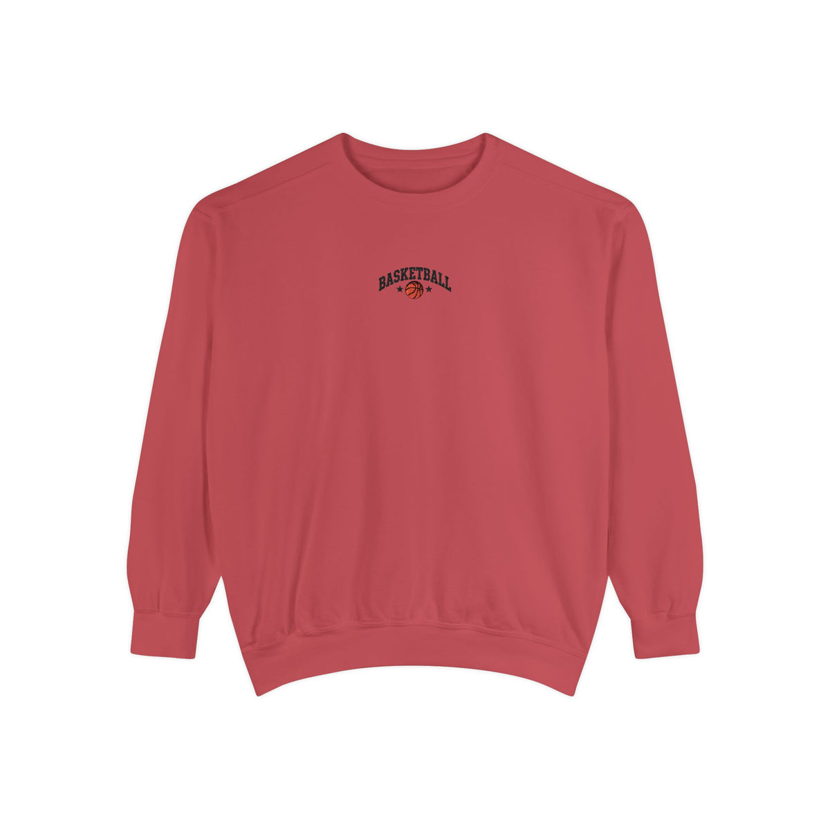 Basketball Embroidery-Look Crewneck Sweatshirt 🏀