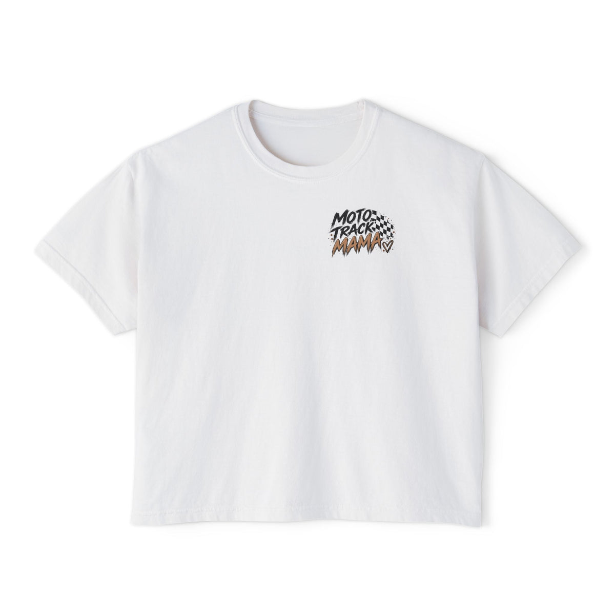 Moto Track Mama – Motocross Mom Graphic CropTee 🏁🤎