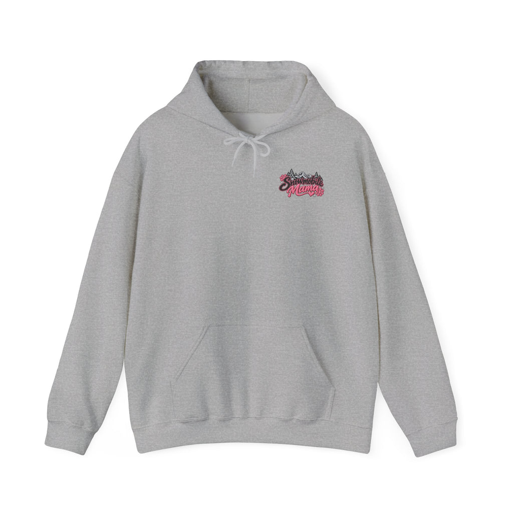 Snowmobile Mama Winter Hoodie – Women’s Snowmobile Graphic Sweatshirt | Cozy Winter Outdoor Hoodie 🩷❄️🏔️