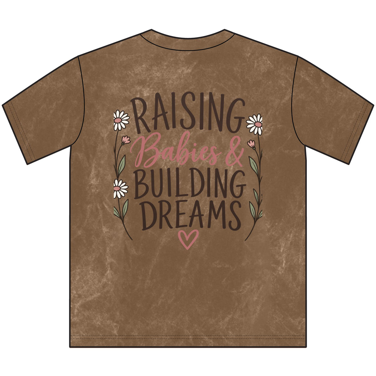 Vintage Raising Babies & Building Dreams | Floral Mama Graphic Tee | Cozy Chaos Co. 💕🌼