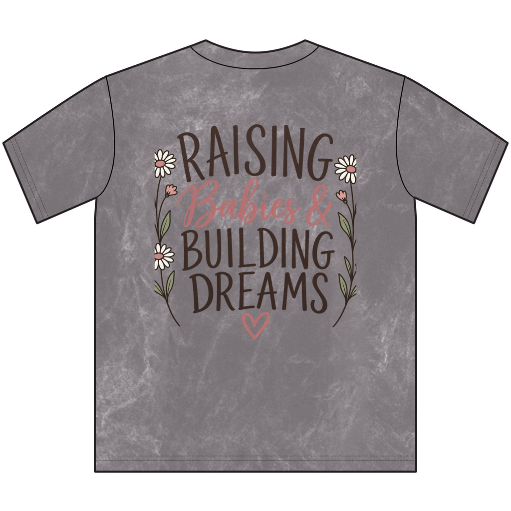 Vintage Raising Babies & Building Dreams | Floral Mama Graphic Tee | Cozy Chaos Co. 💕🌼