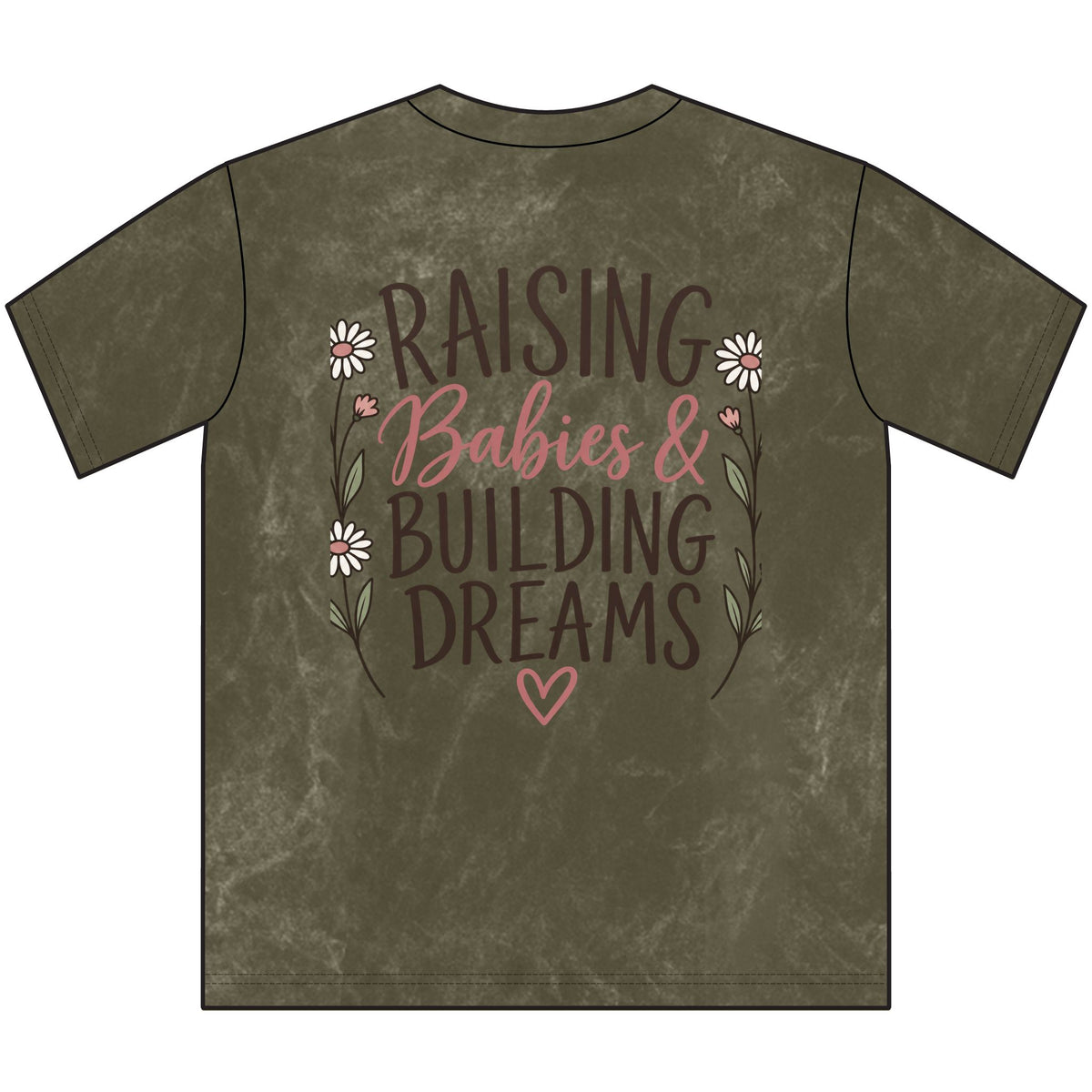 Vintage Raising Babies & Building Dreams | Floral Mama Graphic Tee | Cozy Chaos Co. 💕🌼