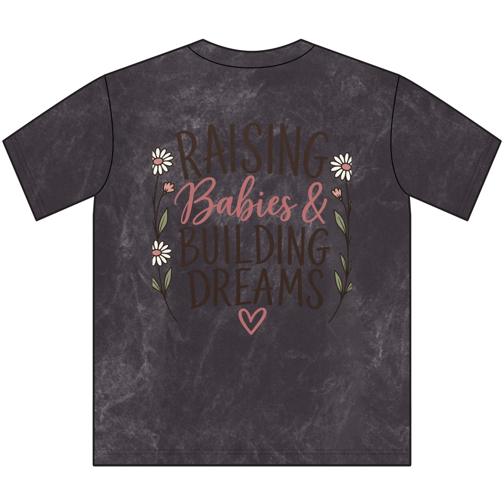 Vintage Raising Babies & Building Dreams | Floral Mama Graphic Tee | Cozy Chaos Co. 💕🌼