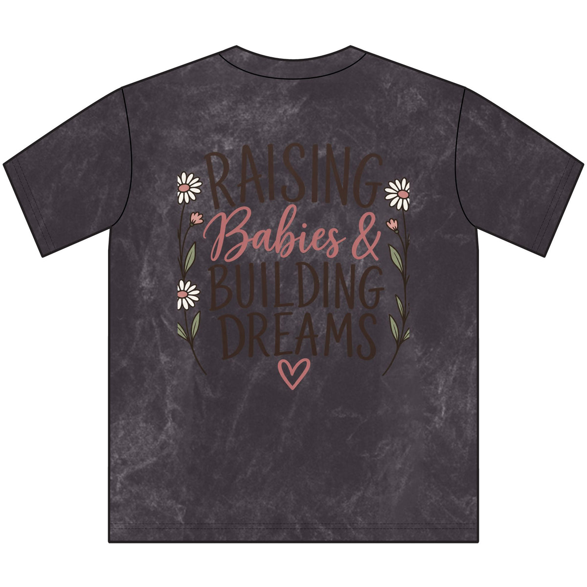 Vintage Raising Babies & Building Dreams | Floral Mama Graphic Tee | Cozy Chaos Co. 💕🌼
