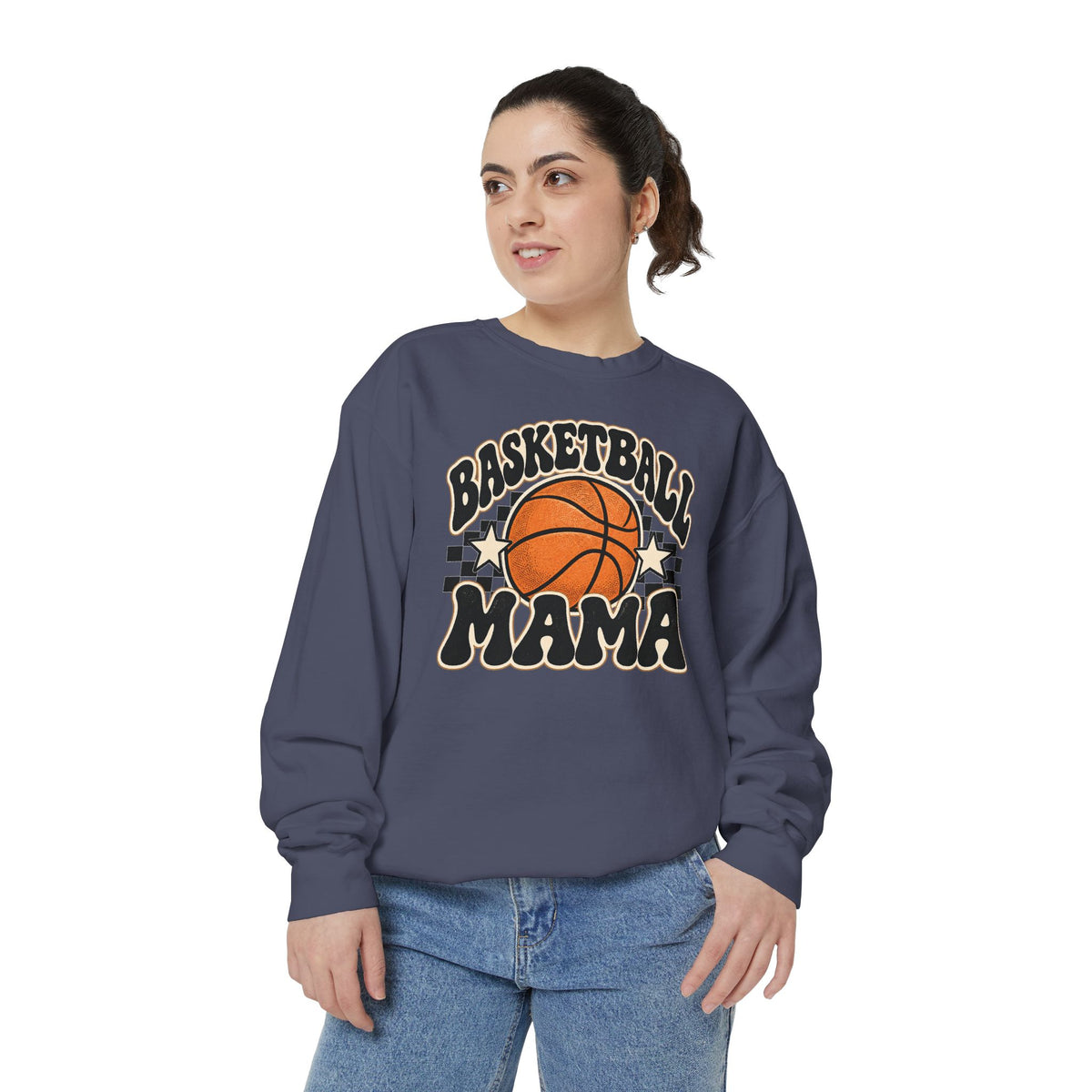 Basketball Mama Retro Game Day Crewneck Sweatshirt 🏀