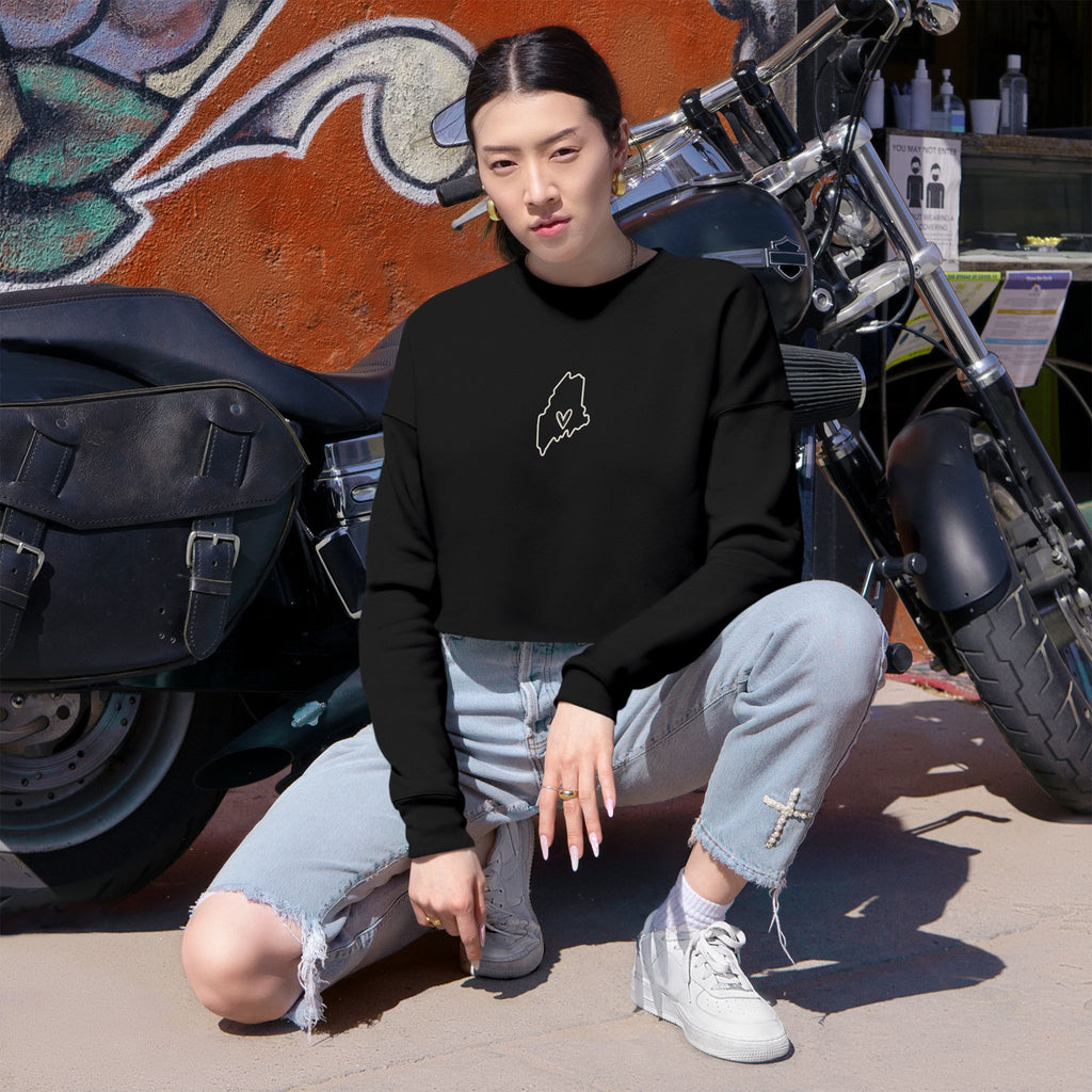 Women's Maine Mama Cropped Sweatshirt