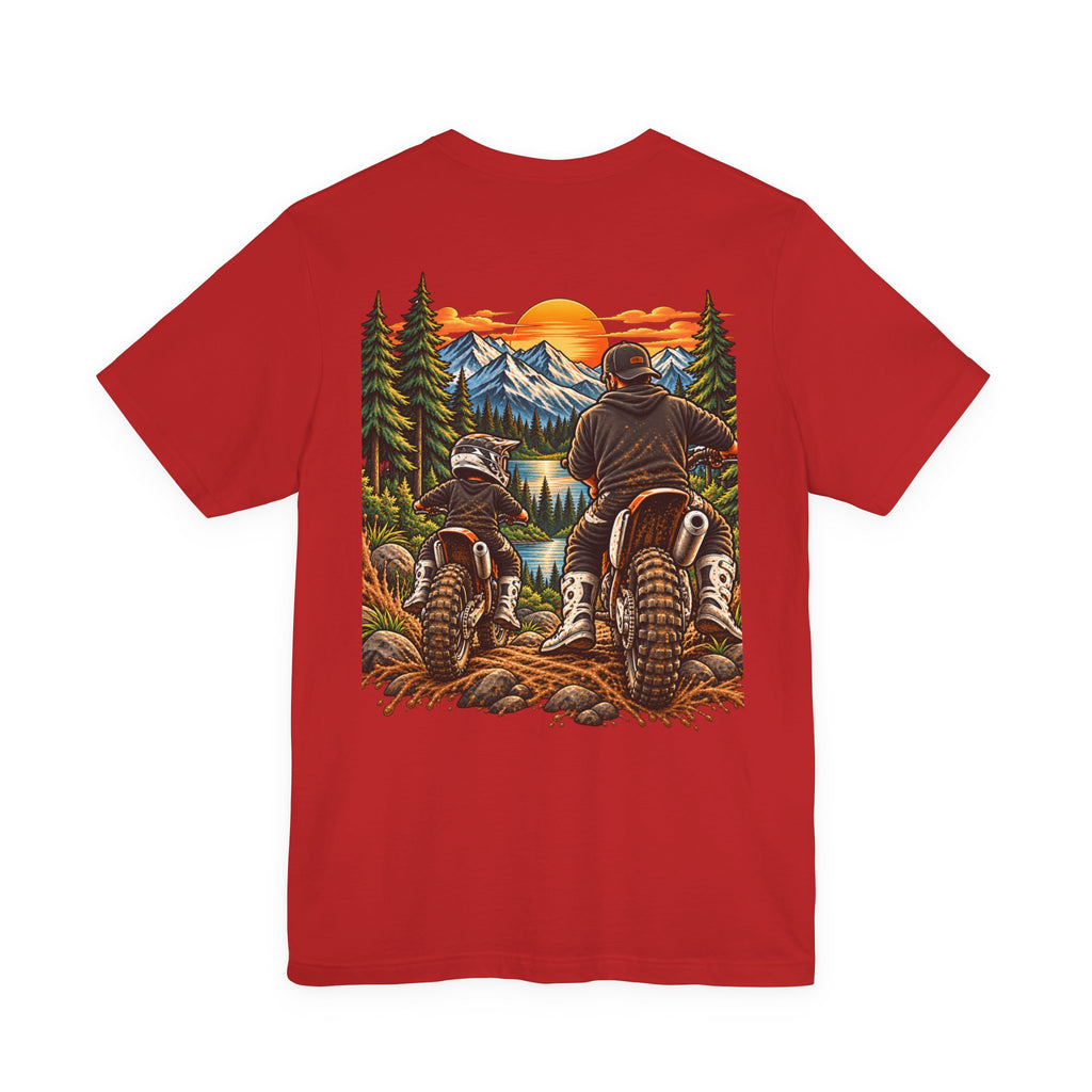 Moto Dad & Mini Adventure Tee | Father & Son Dirt Bike Shirt | Cozy Chaos Co. 🏍️🏁🌲