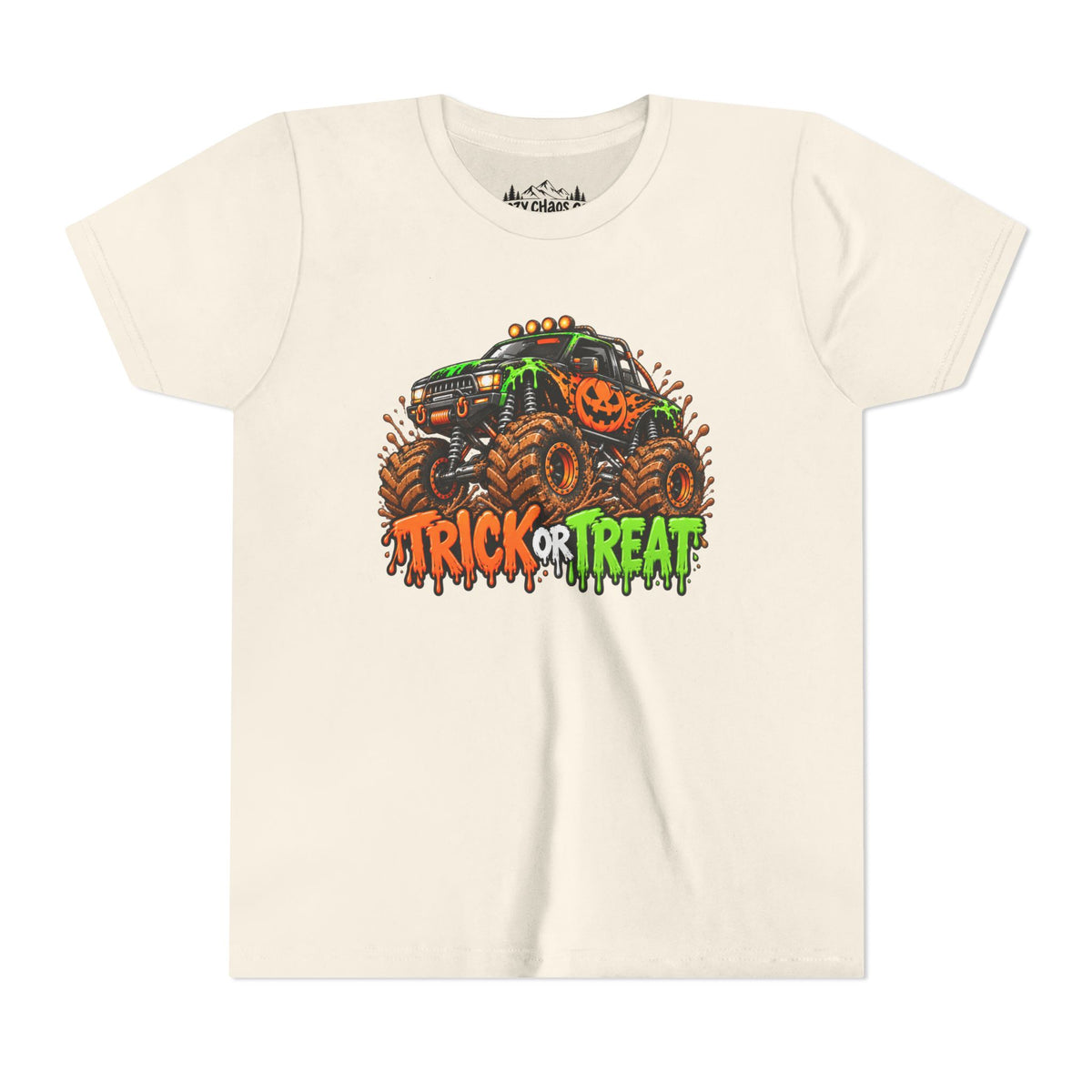 Trick or Treat Monster Truck Kids Halloween Sweatshirt | Cozy Chaos Kid 🎃🏁👻