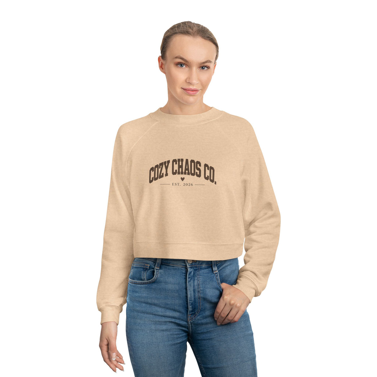 Women's Cropped Cozy Chaos Co. Fleece Pullover