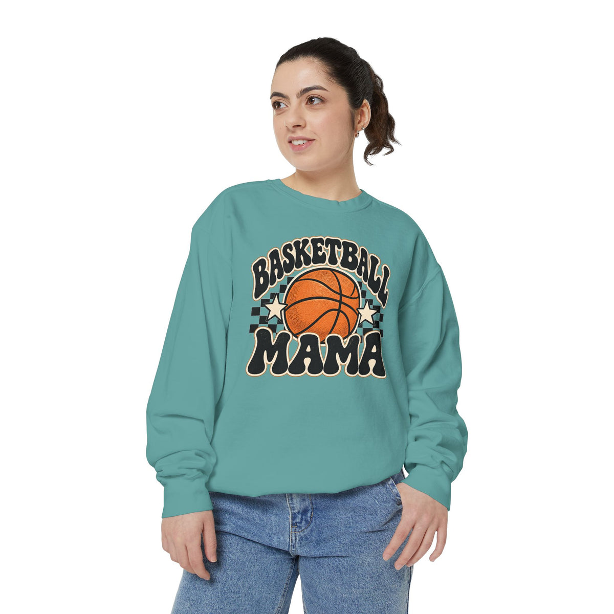 Basketball Mama Retro Game Day Crewneck Sweatshirt 🏀