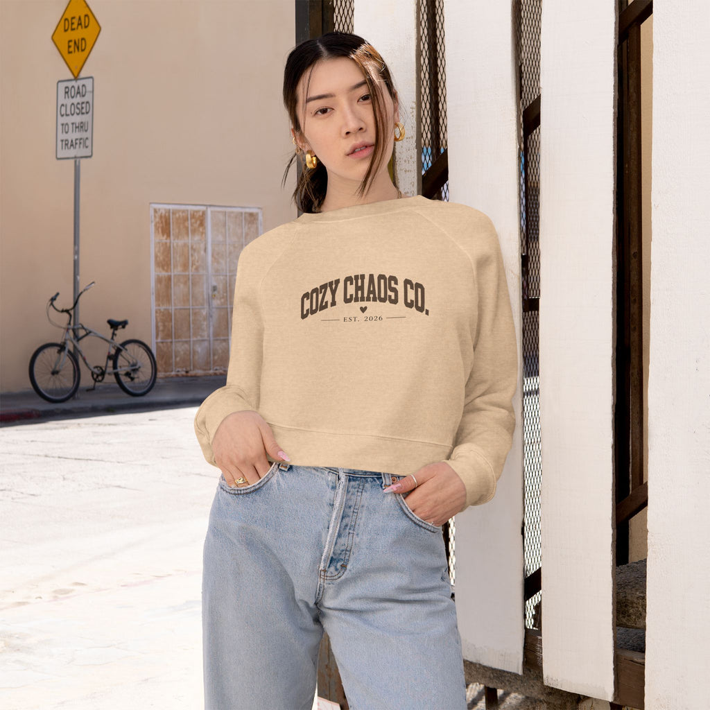 Women's Cropped Cozy Chaos Co. Fleece Pullover