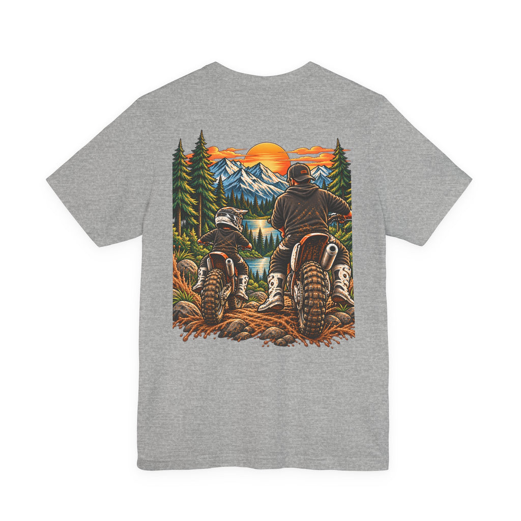 Moto Dad & Mini Adventure Tee | Father & Son Dirt Bike Shirt | Cozy Chaos Co. 🏍️🏁🌲