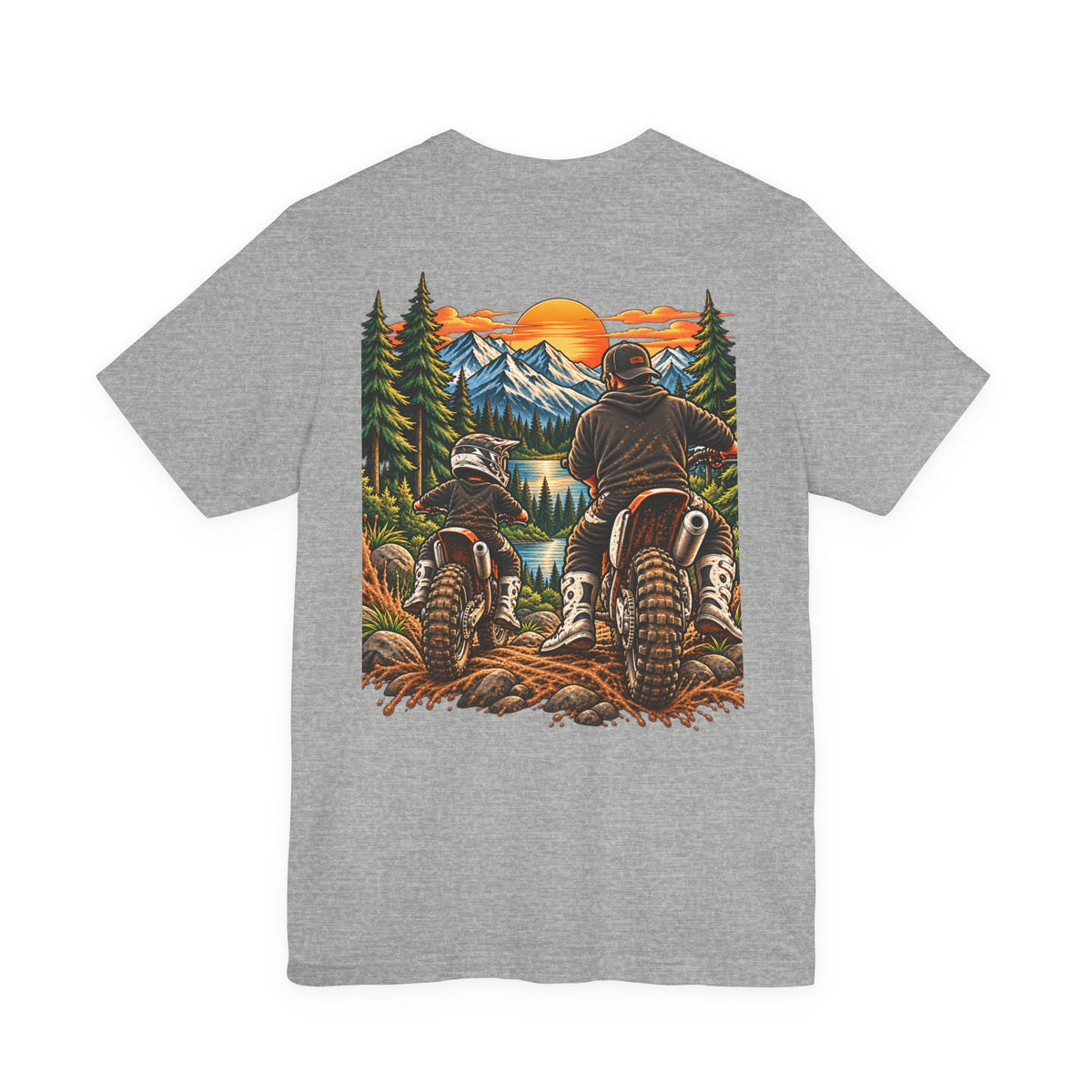 Moto Dad & Mini Adventure Tee | Father & Son Dirt Bike Shirt | Cozy Chaos Co. 🏍️🏁🌲