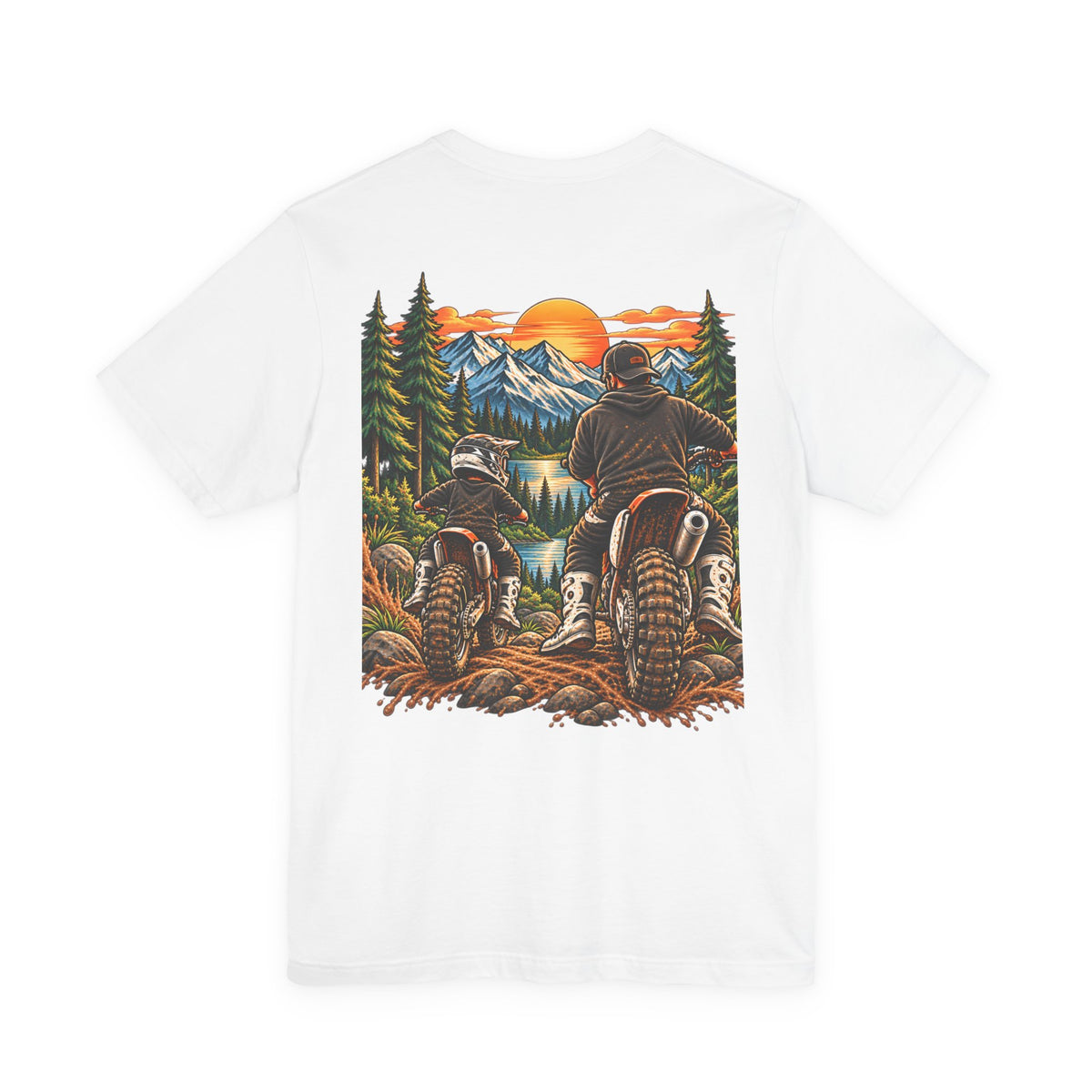Moto Dad & Mini Adventure Tee | Father & Son Dirt Bike Shirt | Cozy Chaos Co. 🏍️🏁🌲