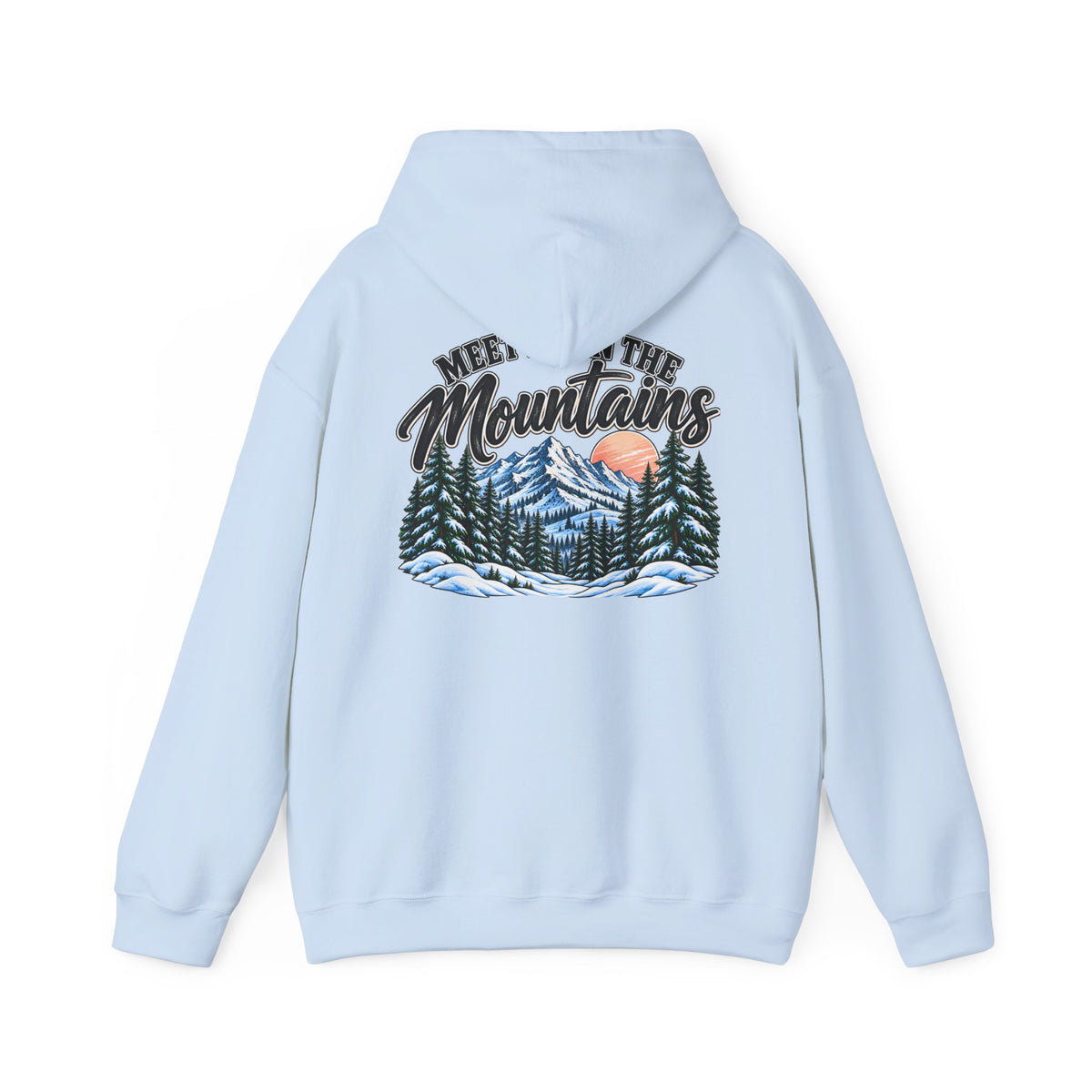 Meet Me in the Mountains Hoodie – Cozy Winter Mountain & Pine Tree Sweatshirt 🏔️🌲❄️