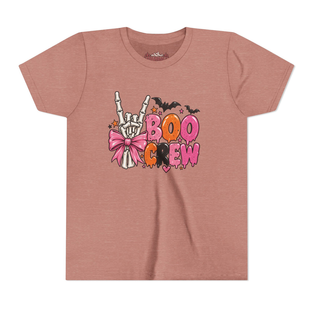Boo Crew Skeleton Bow Kids Halloween Sweatshirt | Cozy Chaos Kid 🎀💀👻